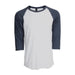 Adult Raglan - White Body with Heather Denim Sleeves-Tultex-Country Gone Crazy