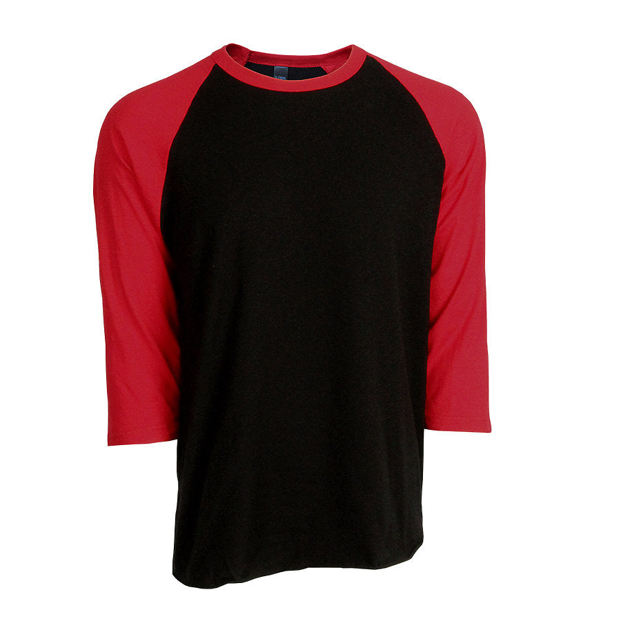 Adult Raglan - Red Sleeves with Black Body-Tultex-Country Gone Crazy
