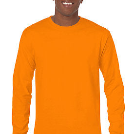 Safety Orange - Adult Long Sleeve Shirt-Gildan-Country Gone Crazy