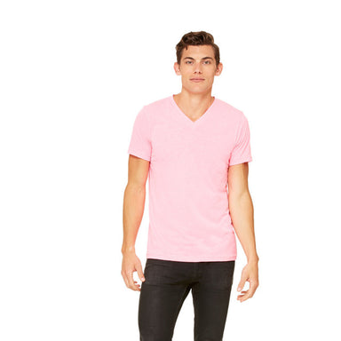 Bella Canvas - Neon Pink - Unisex V-Neck-Bella + Canvas-Country Gone Crazy