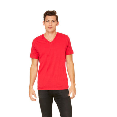 Bella Canvas - Red - Unisex V-Neck-Bella + Canvas-Country Gone Crazy