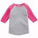 Toddler Raglan - Grey Body with Vintage Hot Pink Sleeves-Rabbit Skins-Country Gone Crazy