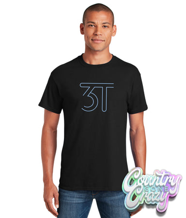 3T Triple Threat Black T-Shirt-Country Gone Crazy-Country Gone Crazy