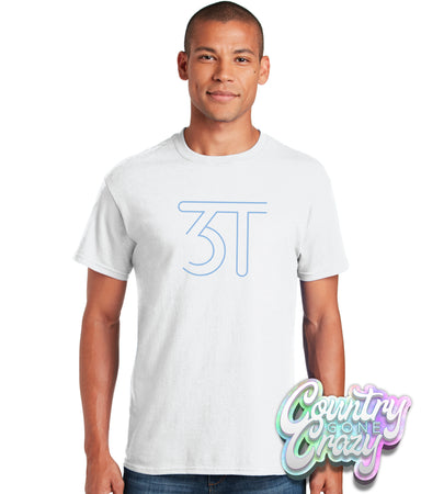 3T Triple Threat White T-Shirt-Country Gone Crazy-Country Gone Crazy