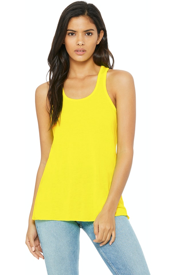 Neon Yellow Flowy Racerback Tank — Country Gone Crazy