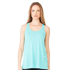 Teal - Flowy Racerback Tank-Bella + Canvas-Country Gone Crazy