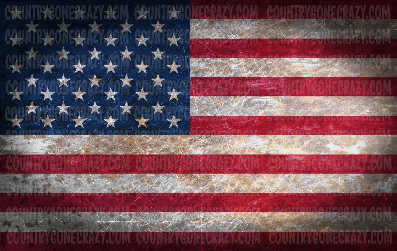 AM018 - Distressed American Flag-Country Gone Crazy-Country Gone Crazy