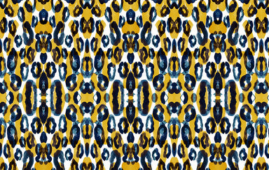 AP048 - Navy & Yellow Leopard-Country Gone Crazy-Country Gone Crazy