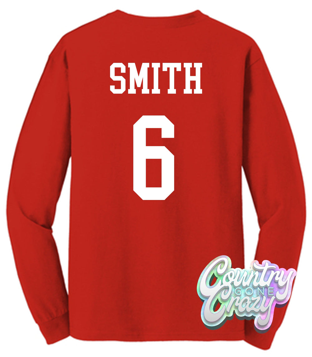 Red Wings Long Sleeve-Country Gone Crazy-Country Gone Crazy