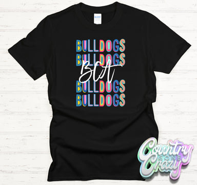 Baytown Christian Academy Bulldogs Fun Letters - T-Shirt-Country Gone Crazy-Country Gone Crazy