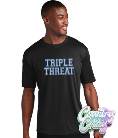 Triple Threat - Black - Dry-Fit T-Shirt-Port & Company-Country Gone Crazy