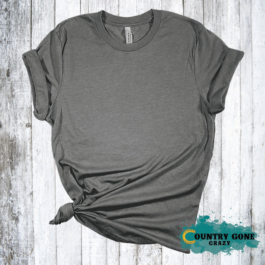 Deep Heather - Short Sleeve T-Shirt-Bella + Canvas-Country Gone Crazy
