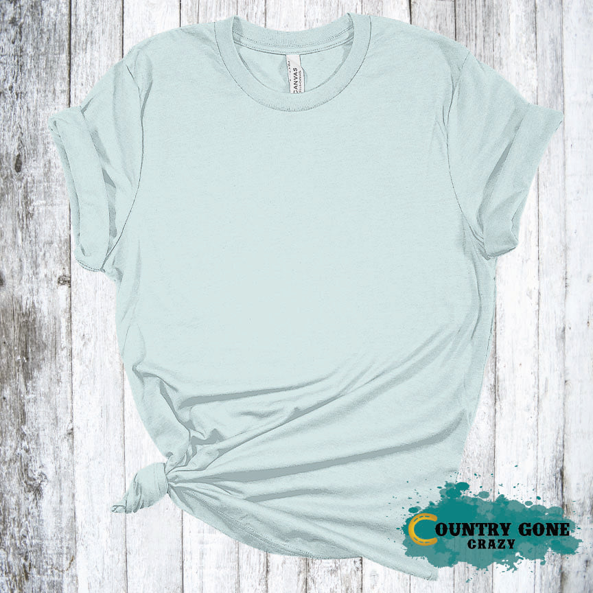 Heather Ice Blue - Short Sleeve — Crazy Country T-shirt Gone