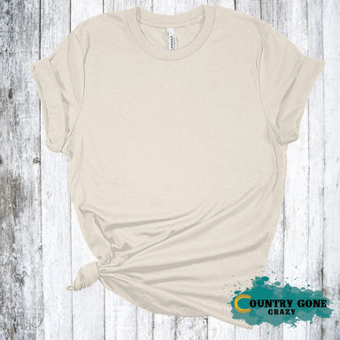 Heather Natural - Short Sleeve T-Shirt-Bella + Canvas-Country Gone Crazy