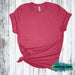 Heather Raspberry - Short Sleeve T-Shirt-Bella + Canvas-Country Gone Crazy