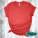 Heather Red - Short Sleeve T-Shirt-Bella + Canvas-Country Gone Crazy