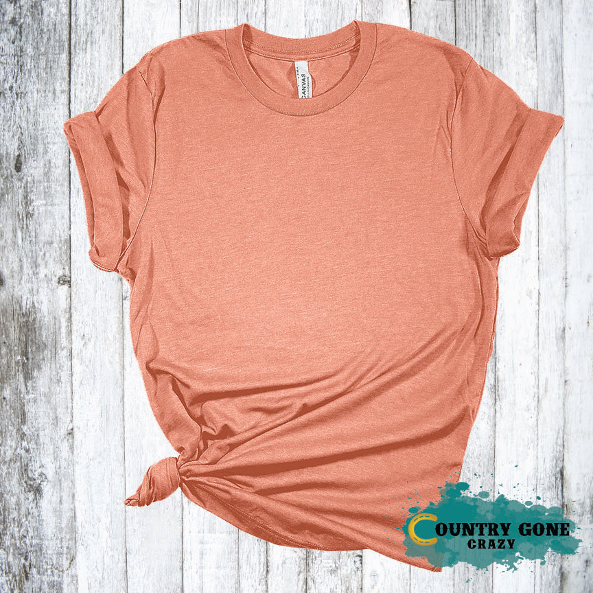 Heather Sunset - Short Sleeve T-Shirt-Bella + Canvas-Country Gone Crazy