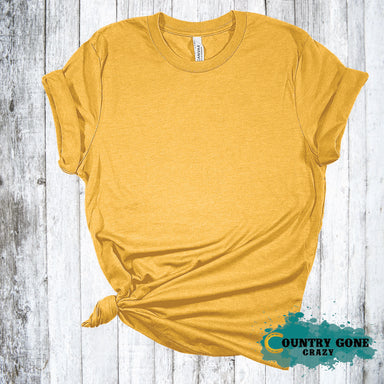 Heather Yellow Gold - Short Sleeve T-Shirt-Bella + Canvas-Country Gone Crazy