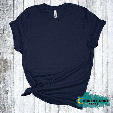 Navy - Short Sleeve T-Shirt-Bella + Canvas-Country Gone Crazy