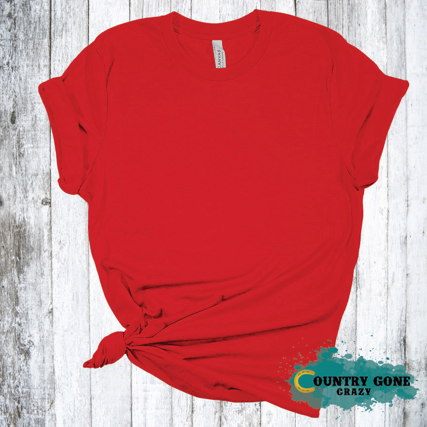 Red - Short Sleeve T-shirt-Bella + Canvas-Country Gone Crazy
