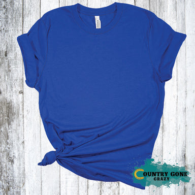 True Royal - Short Sleeve T-shirt-Bella + Canvas-Country Gone Crazy