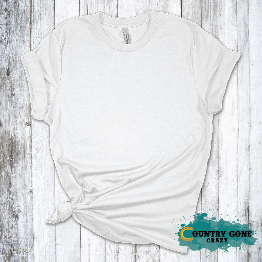 White - Short Sleeve T-Shirt-Bella + Canvas-Country Gone Crazy