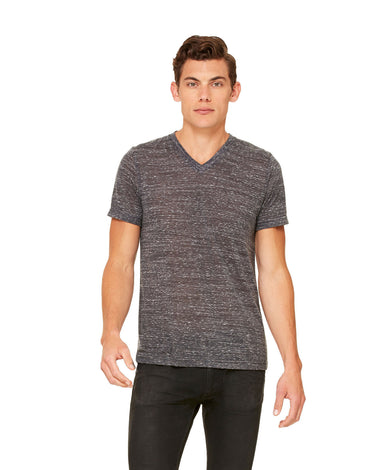 Bella Canvas - Charcoal Marble - Unisex V-Neck-Bella + Canvas-Country Gone Crazy