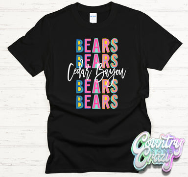 Cedar Bayou Bears Fun Letters - T-Shirt-Country Gone Crazy-Country Gone Crazy