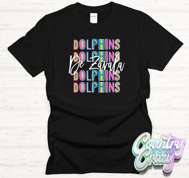 De Zavala Dolphins Fun Letters - T-Shirt-Country Gone Crazy-Country Gone Crazy