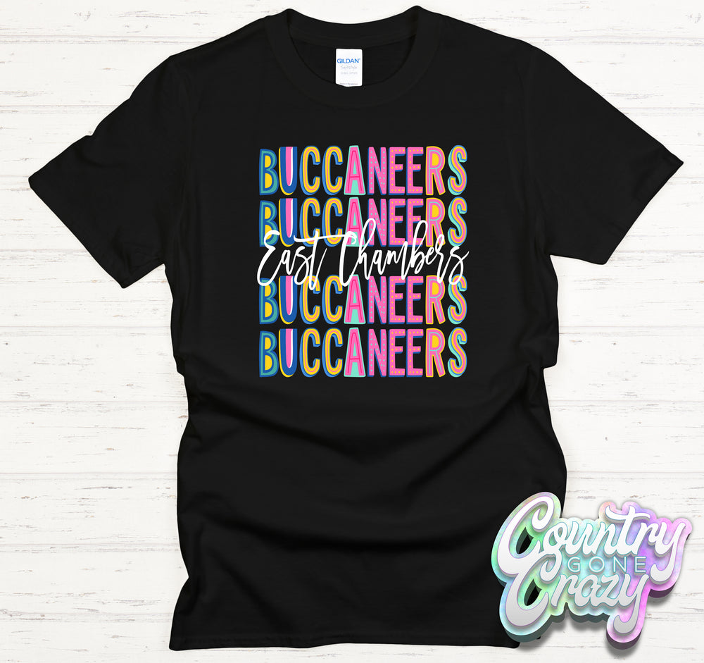 East Chambers Buccaneers Fun Letters - T-Shirt-Country Gone Crazy-Country Gone Crazy