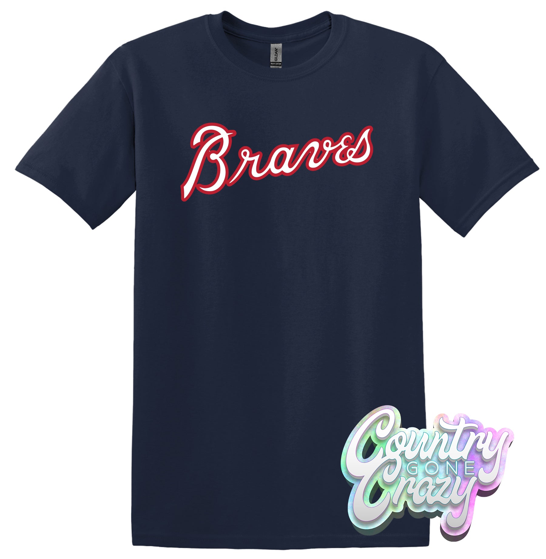 Atlanta Braves jersey Shirt Sz Med Official Pullover Red White And Blue