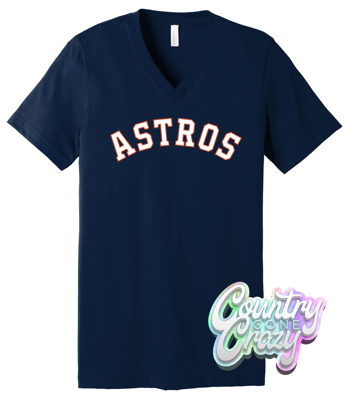 Houston Astros Bella Canvas V-Neck — Country Gone Crazy