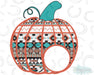 HT058 • Aztec Monogram Pumpkin-Country Gone Crazy-Country Gone Crazy