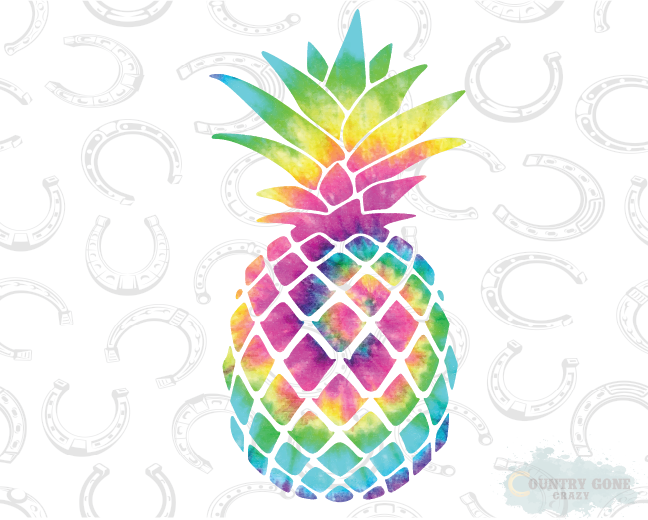 HT1015 • Tie Dye Pineapple-Country Gone Crazy-Country Gone Crazy