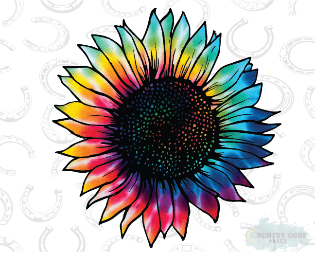 HT1027 • Tie Dye Sunflower-Country Gone Crazy-Country Gone Crazy