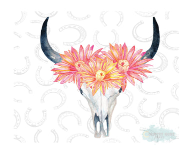 HT181 • Floral Deer Skull-Country Gone Crazy-Country Gone Crazy