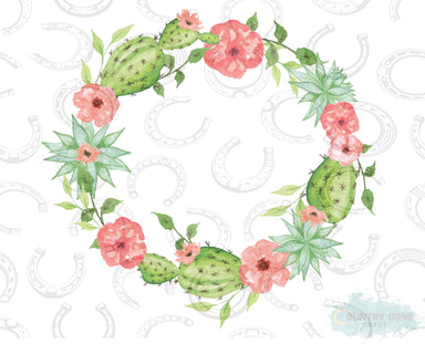 HT182 • Cacti Wreath-Country Gone Crazy-Country Gone Crazy