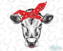 HT183 • Cow Wearing Bandana-Country Gone Crazy-Country Gone Crazy