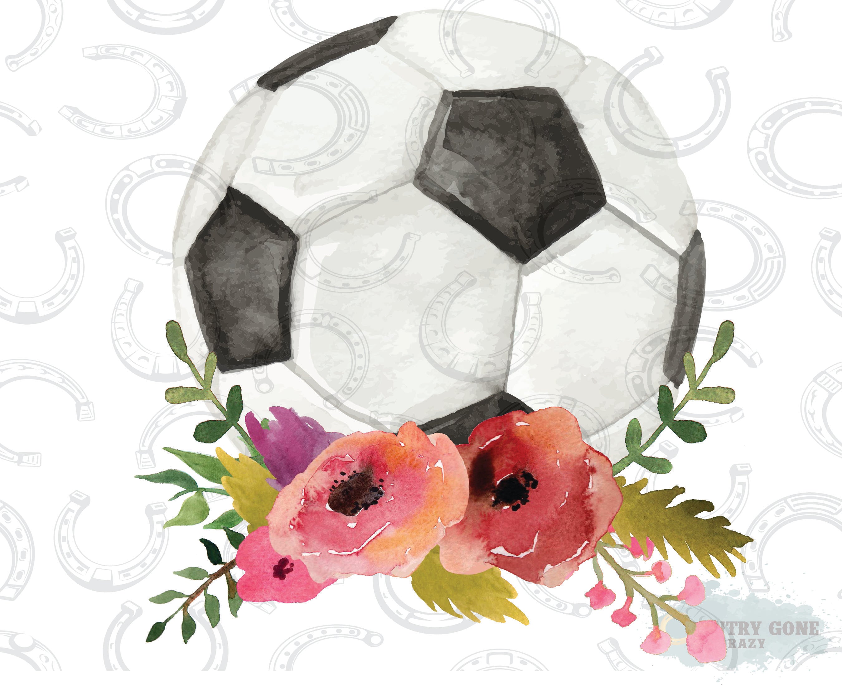 HT190 • Floral Soccer Ball-Country Gone Crazy-Country Gone Crazy
