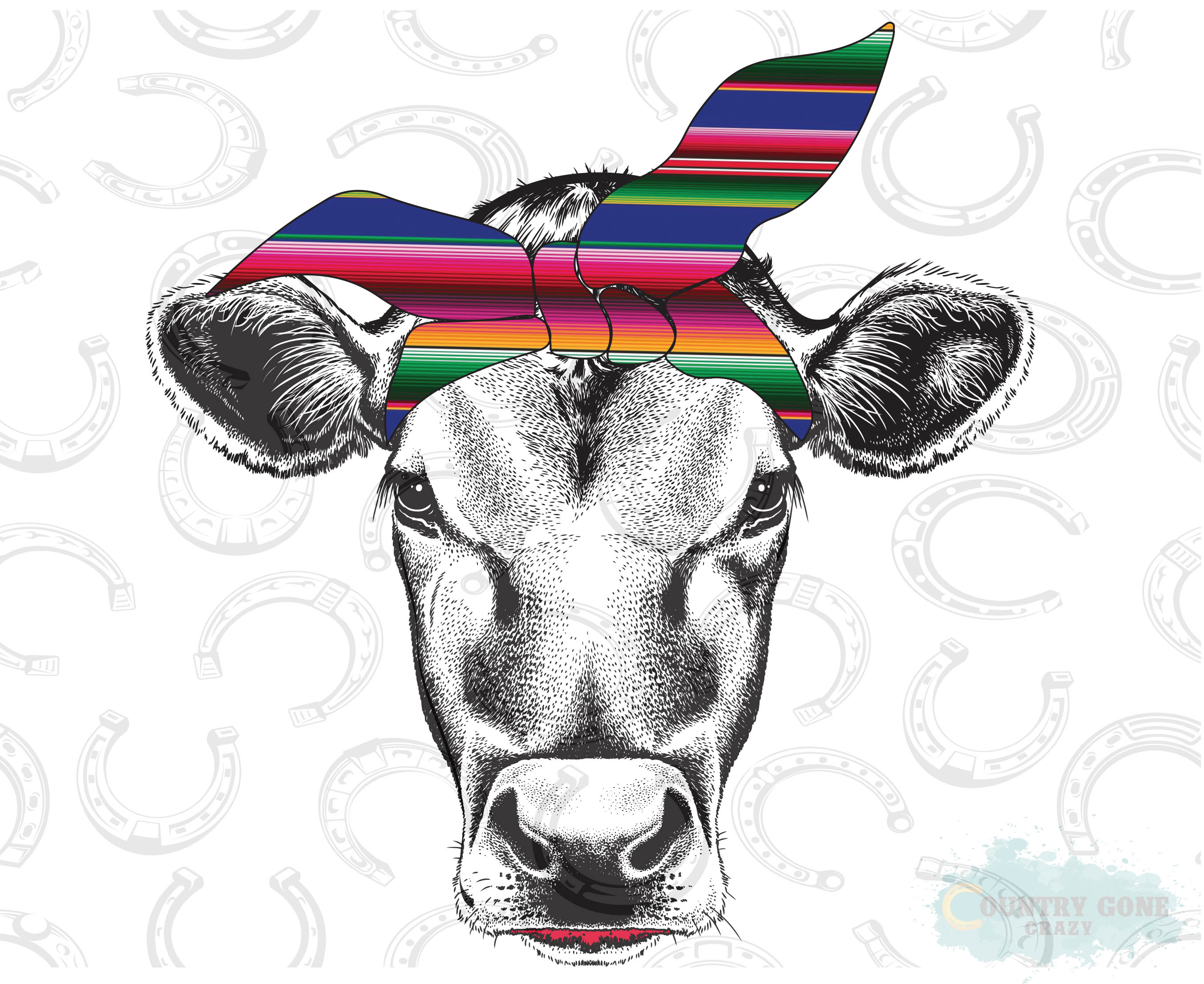 HT216 • Cow Serape Bandana-Country Gone Crazy-Country Gone Crazy