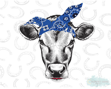 HT219 • Cow Blue Bandana-Country Gone Crazy-Country Gone Crazy