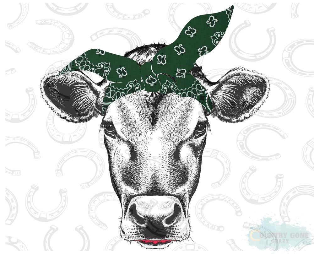 HT221 • Cow Green Bandana-Country Gone Crazy-Country Gone Crazy