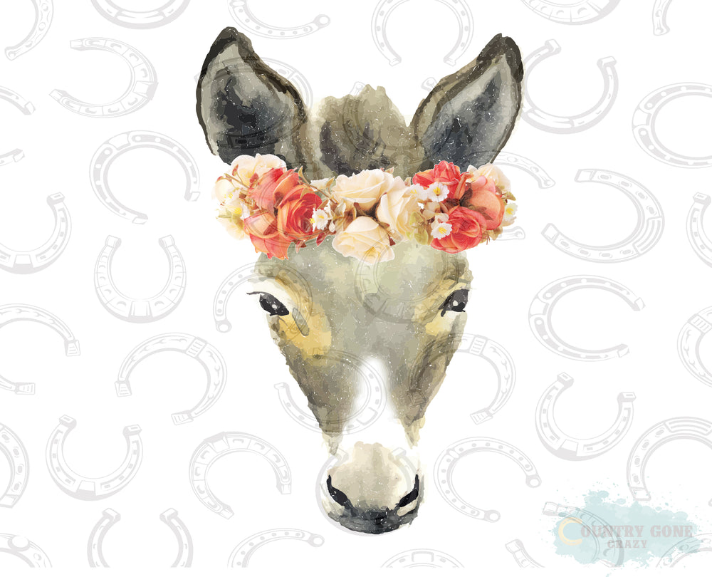 HT231 • Donkey Floral Crown-Country Gone Crazy-Country Gone Crazy