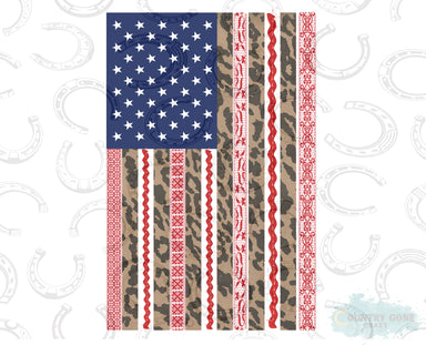 HT233 • American Patterned Flag-Country Gone Crazy-Country Gone Crazy