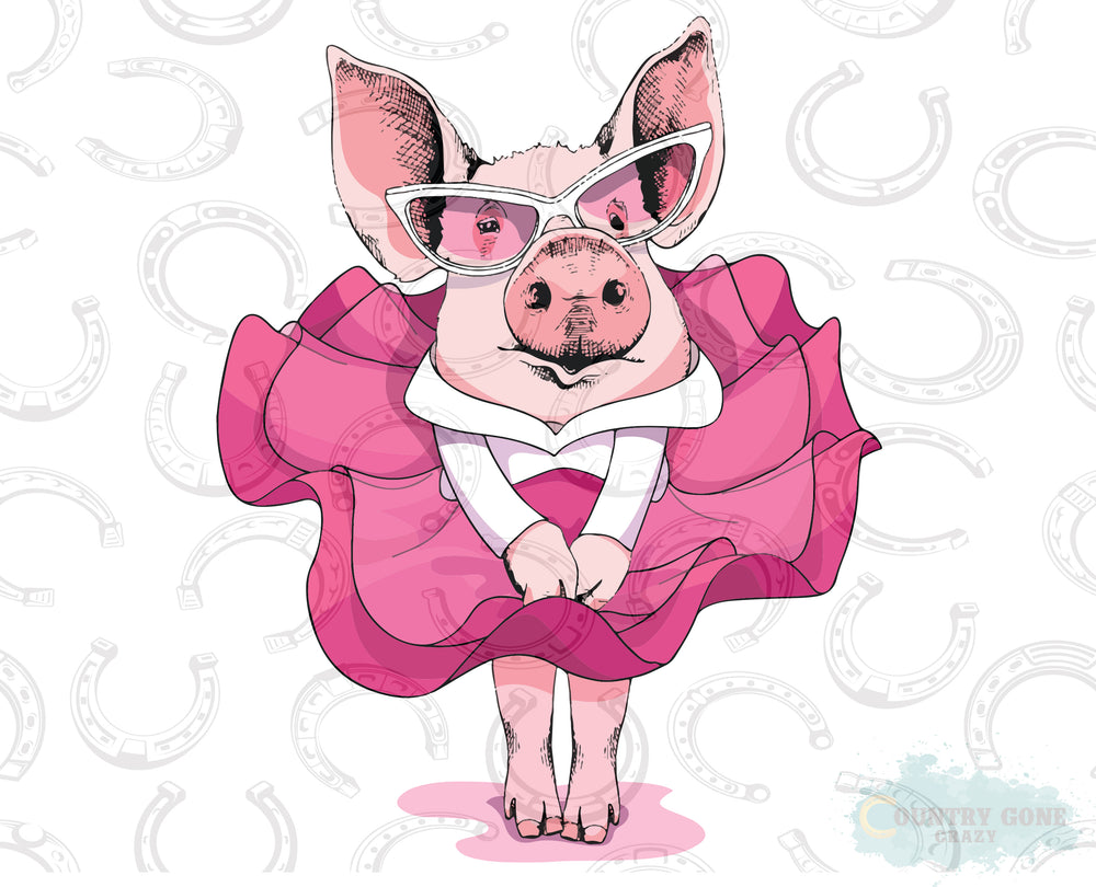 HT234 • Pig in Pink Dress-Country Gone Crazy-Country Gone Crazy