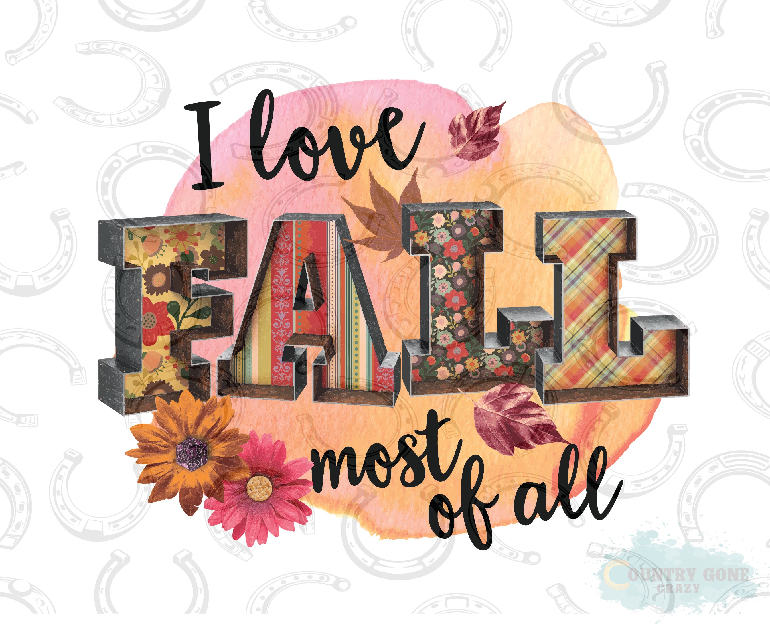 HT438 • I Love Fall Most of All-Country Gone Crazy-Country Gone Crazy