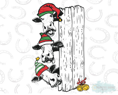 HT463 • Peeking Christmas Cows-Country Gone Crazy-Country Gone Crazy