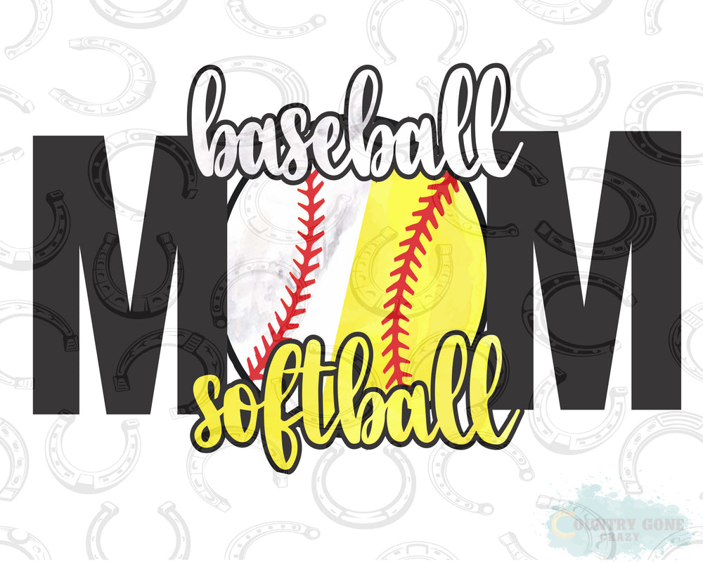 HT602 • Baseball/Softball Mom-Country Gone Crazy-Country Gone Crazy