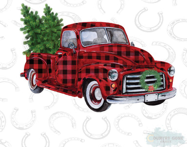 HT882 • Buffalo Plaid Truck-Country Gone Crazy-Country Gone Crazy