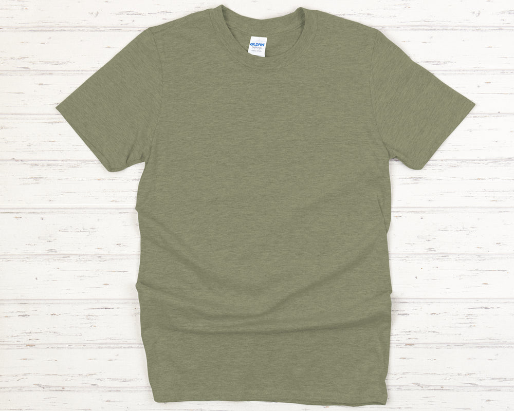 Heather Military Green - Adult Softstyle T-Shirt-Gildan-Country Gone Crazy